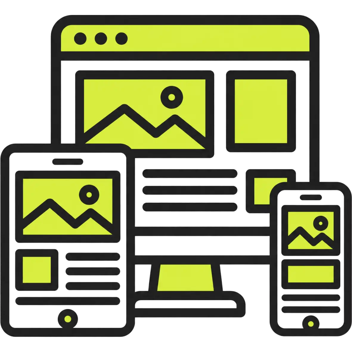 Ícone SEO on-page — otimização de páginas para o Google americano